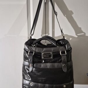Marc by Marc Jacobs Black Quilted Nylon & Leather Tote